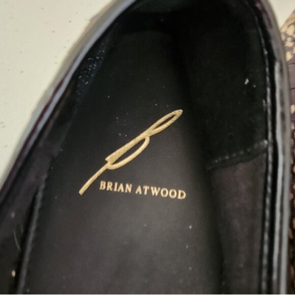 B Brian Atwood Snakeskin Espadrille Flats Slip On Shoes Womens Size 8 Leather - Picture 7 of 9